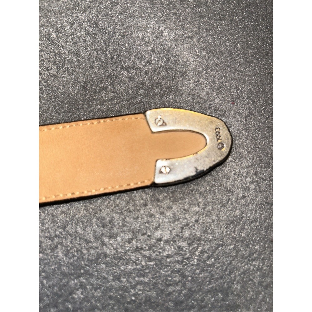Vtg 90s Brighton Leather Belt Silver Tone Charms Buckle M 42907 Brown Ornate - Picture 9 of 11